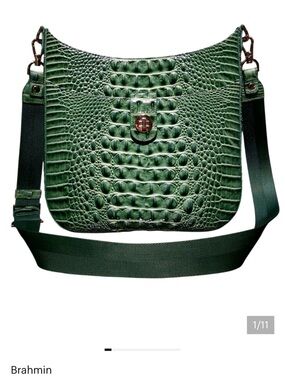 Brahmin Leia Croc Embossed Leather Crossbody Bag. This bag is  gorgeous